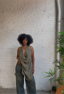 Oversized Cowl-neck Tank